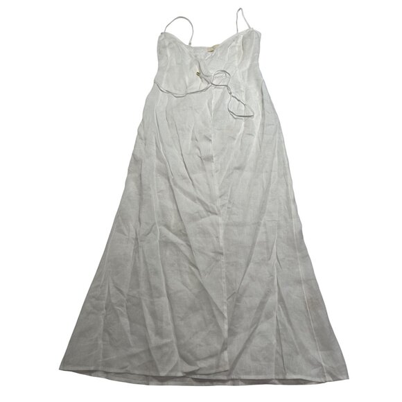 MONDAY Swimwear Levanzo Dress in White Linen - Picture 1 of 5